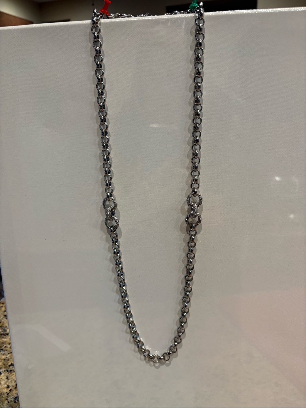Coldwater Creek Silver-Tone Circle Link Necklace